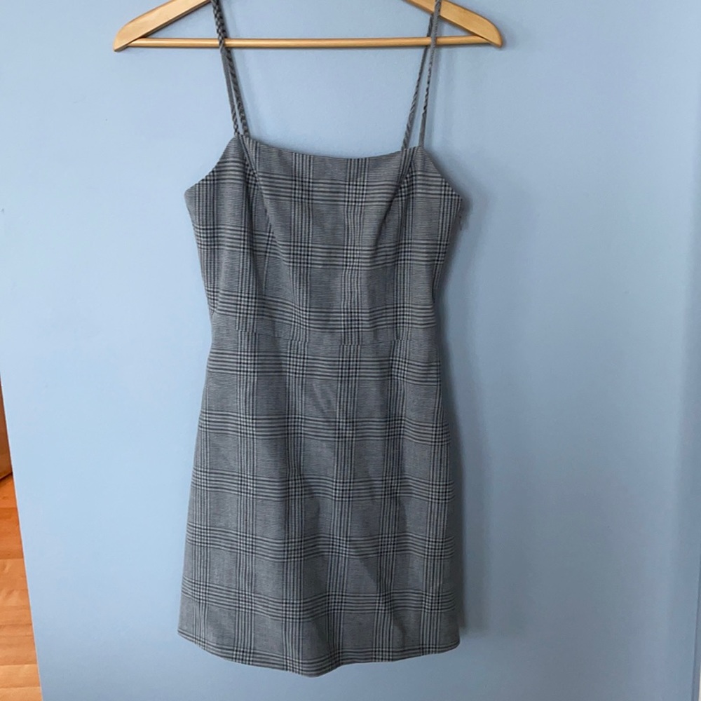 Aritzia plaid mini dress